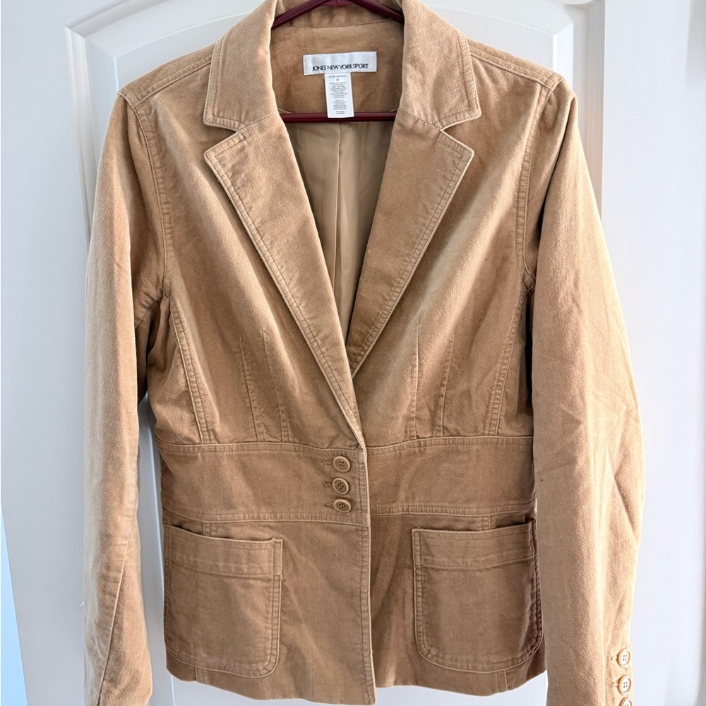 Jones New York Tan Corduroy Blazer
